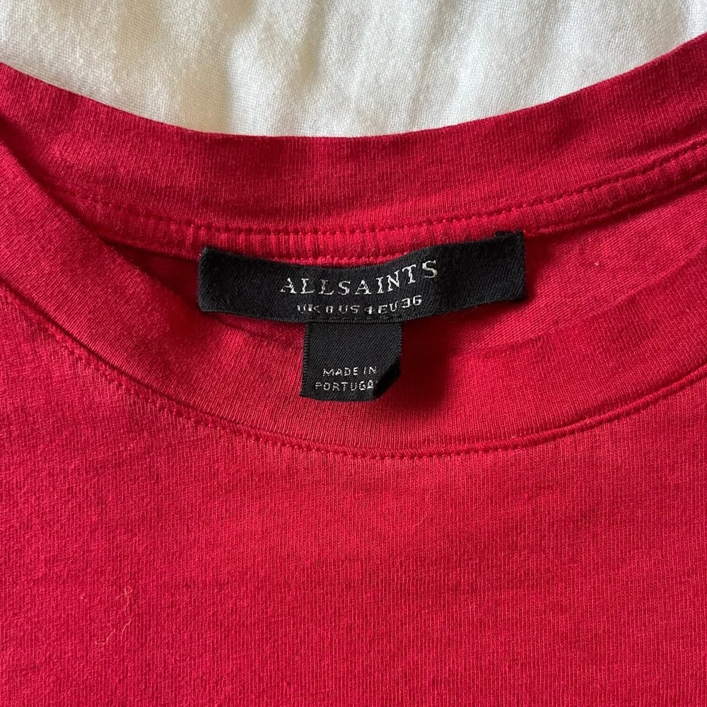 All Saints Red Short Sleeve Tee - Picture 2 of 5
